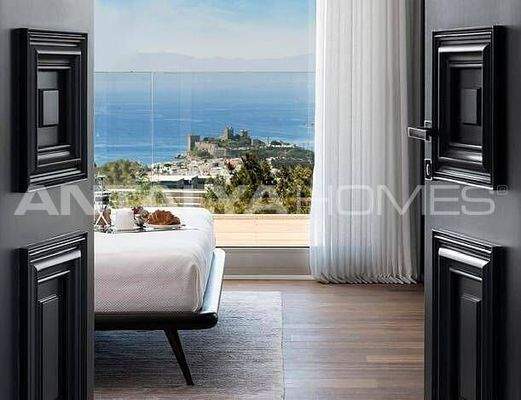 Apartments with Bodrum Castle and Kos Island view in Bodrum