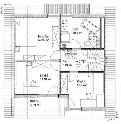 Grundriss Obergeschoss