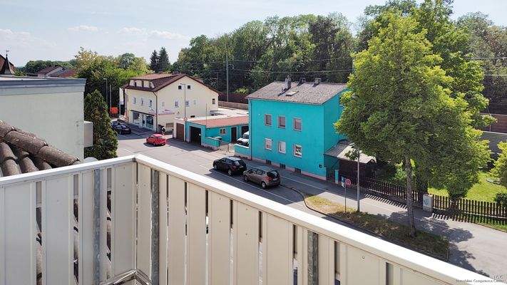 Die Aussicht vom Balkon aus