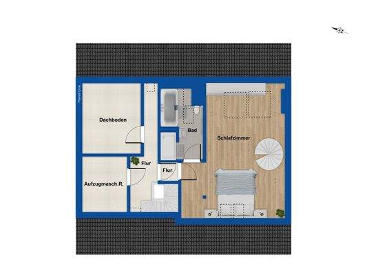 Grundriss obere Etage