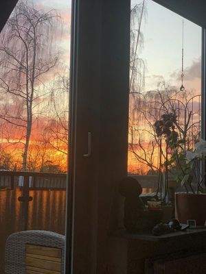 Sonnenuntergang vom Sofa