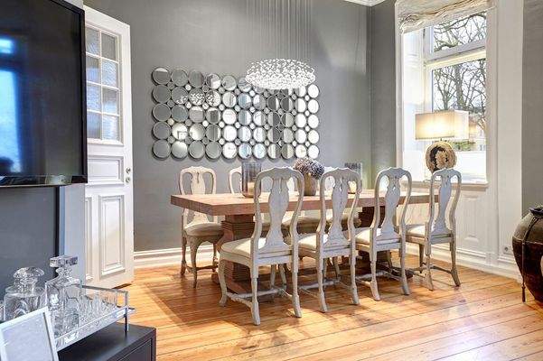 Esszimmer zum Wohnzimmer geöffnet