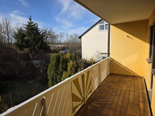 Ausblick vom Balkon im Obergeschoss