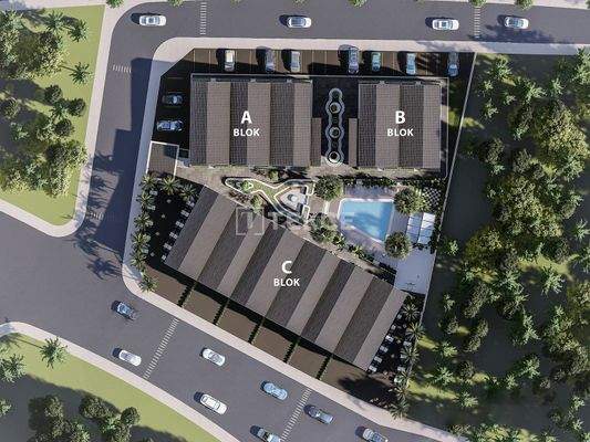 Stylish Flats in a Horizontal Design Complex in Yalova