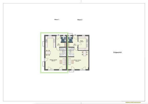 Grundriss Erdgeschoss (REH 1) 