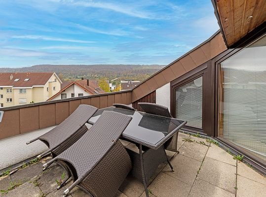 Schöne Dachterrasse