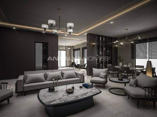 Flats for Sale Close to the Sea in Tosmur, Alanya