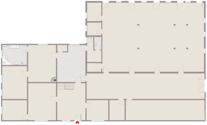 Bauernhaus mit Stallanbau - Grundriss Erdgeschoss