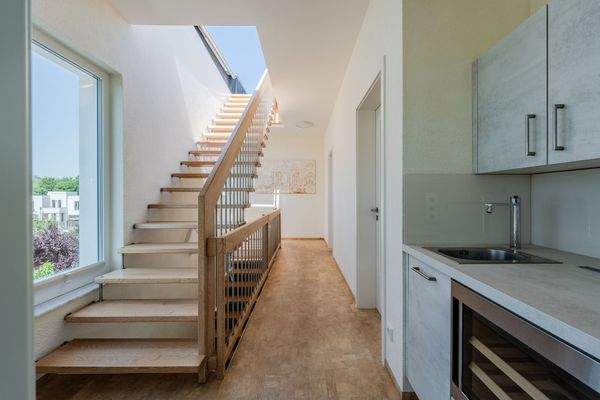 Access to the sunny roof terrace