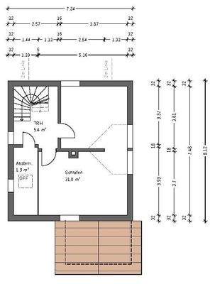 Grundriss Dachgeschoss