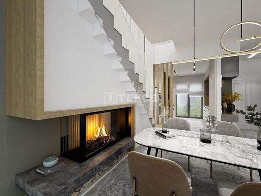 Semi-Detached Villas with Pool in Garden in İzmir Urla