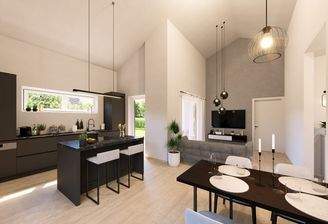 Ansicht Wohn- & Essbereich