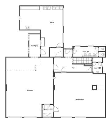 Grundriss Haus 1 Gaststätte