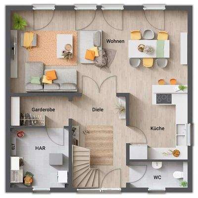 Stadtvilla 145 Grundriss EG