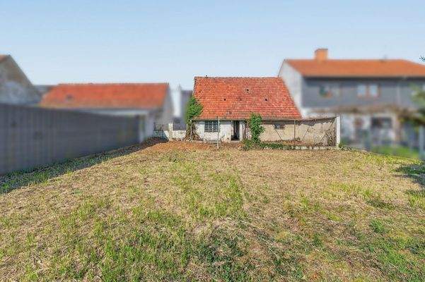 Rückansicht Grundstücksgrenze