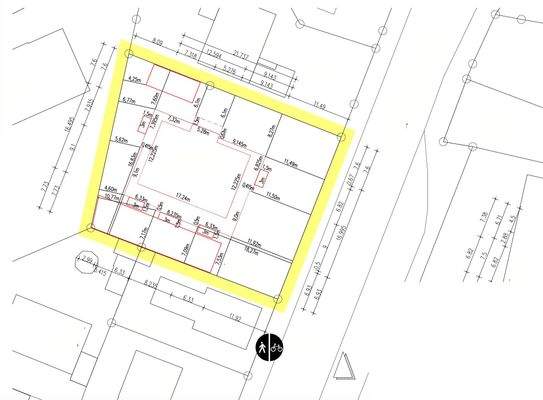 Lageplan mit Gebäudeeinzeichnung