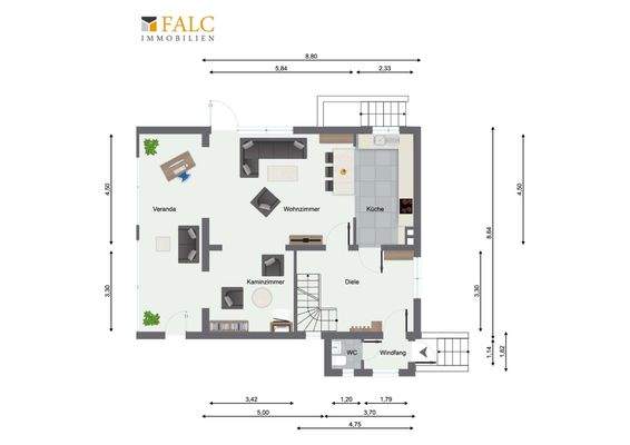 Erdgeschoss Haupthaus