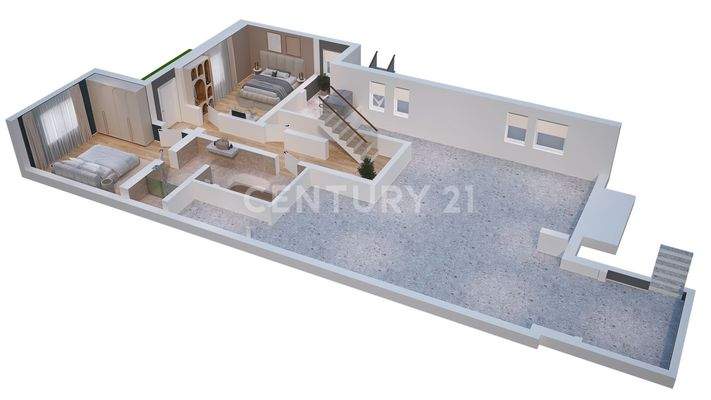 3D-Ansicht Souterrain