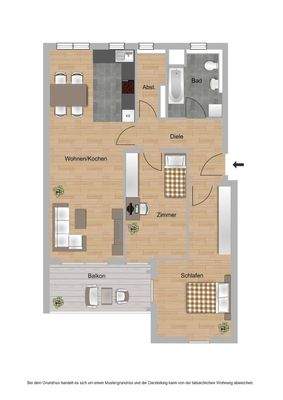 Haus F, Typ 28, 3 Zimmer, 86,26m²