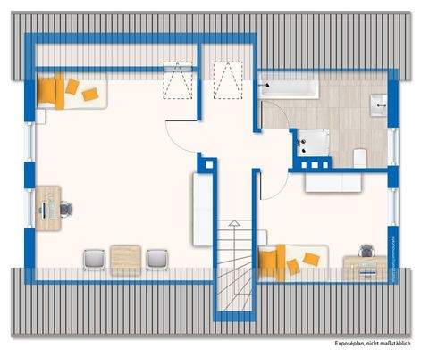 Grundriss Dachgeschoss Grafik