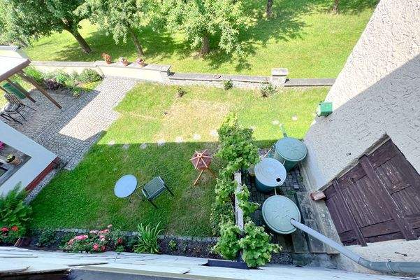 Regentonnen im Garten