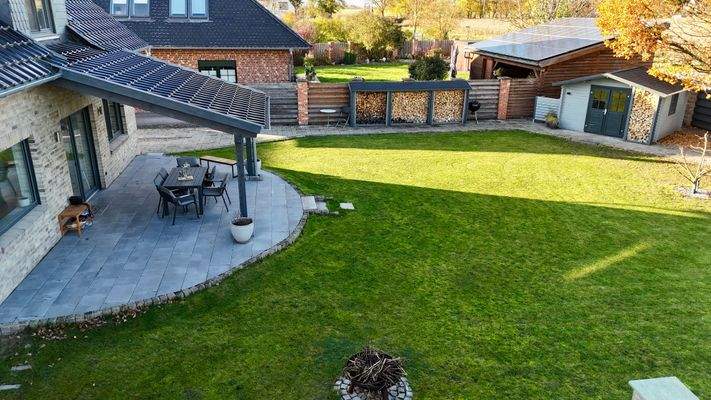 Luftbild Terrasse & Garten