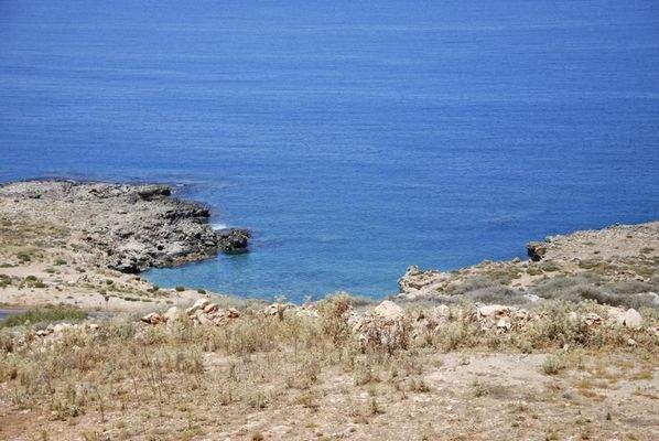 Kreta, Chorafakia: Offener unverbauter Meerblick aus erhöhter Position