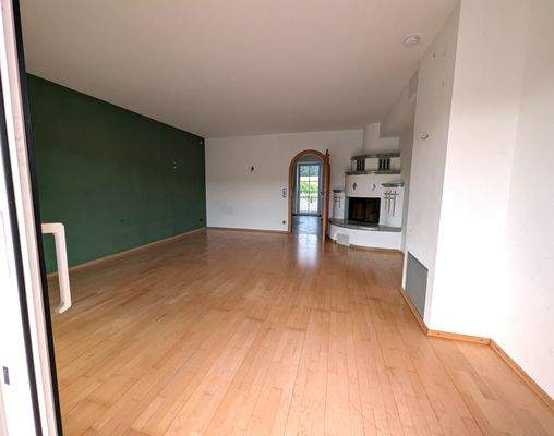 Wohnzimmer mit Kachelofen