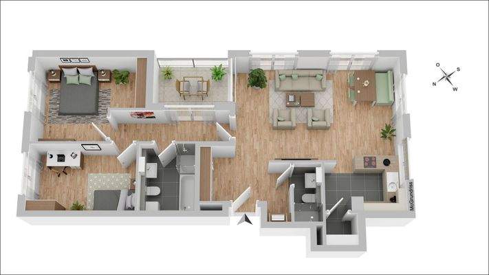 Grundriss Wohnung Nr. 4 OG