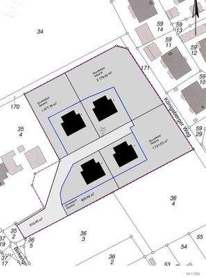 Grundstücksaufteilung