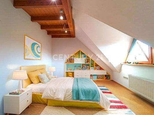 Visualisiert - das 2. Schlafzimmer im Obergeschoss