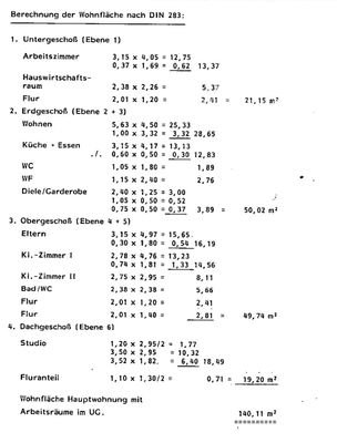 Wohnflächenberechnung