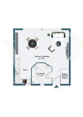 1-Zimmer-Einliegerapartment