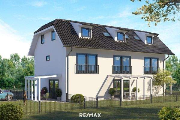 Visualisierung Reihenhaus Außenansicht