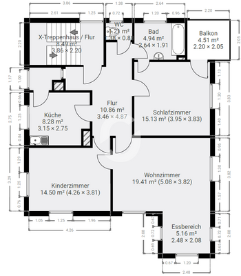 Grundriss Obergeschoss