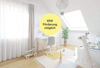 Visualisierung des Kinderzimmers im Doppelhaus_KfW