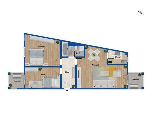 Grundriss - 1. Obergeschoss