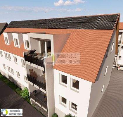 MFH, Ersingen_Visualisierung_Balkonansicht an Straße_2025-02-24