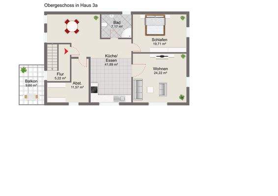 Grundriss Haus 2  Obergeschoss