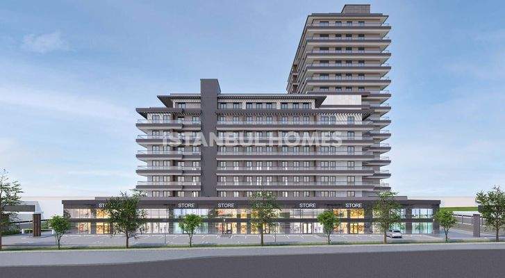 Flats in a Complex with a Pool in Buyukcekmece