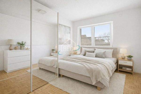 virtuell bearbeitetes Schlafzimmer