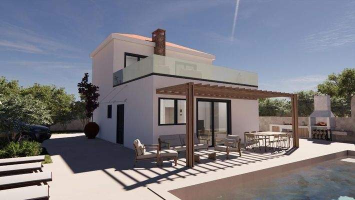 Kreta - 8-Villen- Projekt in Kirianna bei Rethymno: Freistehende Villa