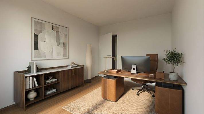 Visualisierung Home Office im Erdgeschoss