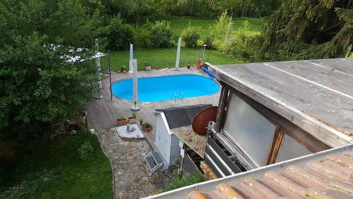 Ansicht vom Balkon Sommerbild