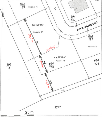 3 Grundstücke- welches ist deins?