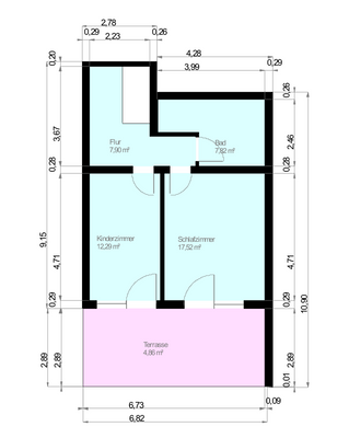 Grundriss Untere Wohnebene