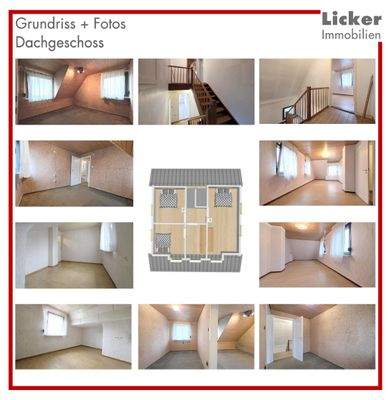Grundriss + Fotos - Dachgeschoss