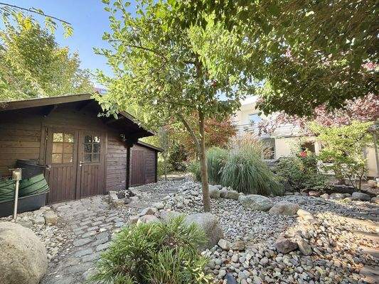 Garten + Gartenholzhaus