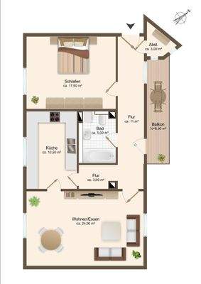 Grundriss WE08 3. OG