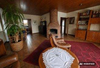 Wohnzimmer + Kamin